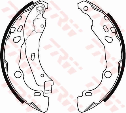 Set saboti frana DACIA LOGAN II 1.5 dCi diesel 84 cai TRW GS8455