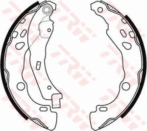 Set saboti frana DACIA LOGAN (LS_) 1.0 Hi-Flex (LS0R, LS1G) Benzina/Etanol 76 cai TRW GS8455