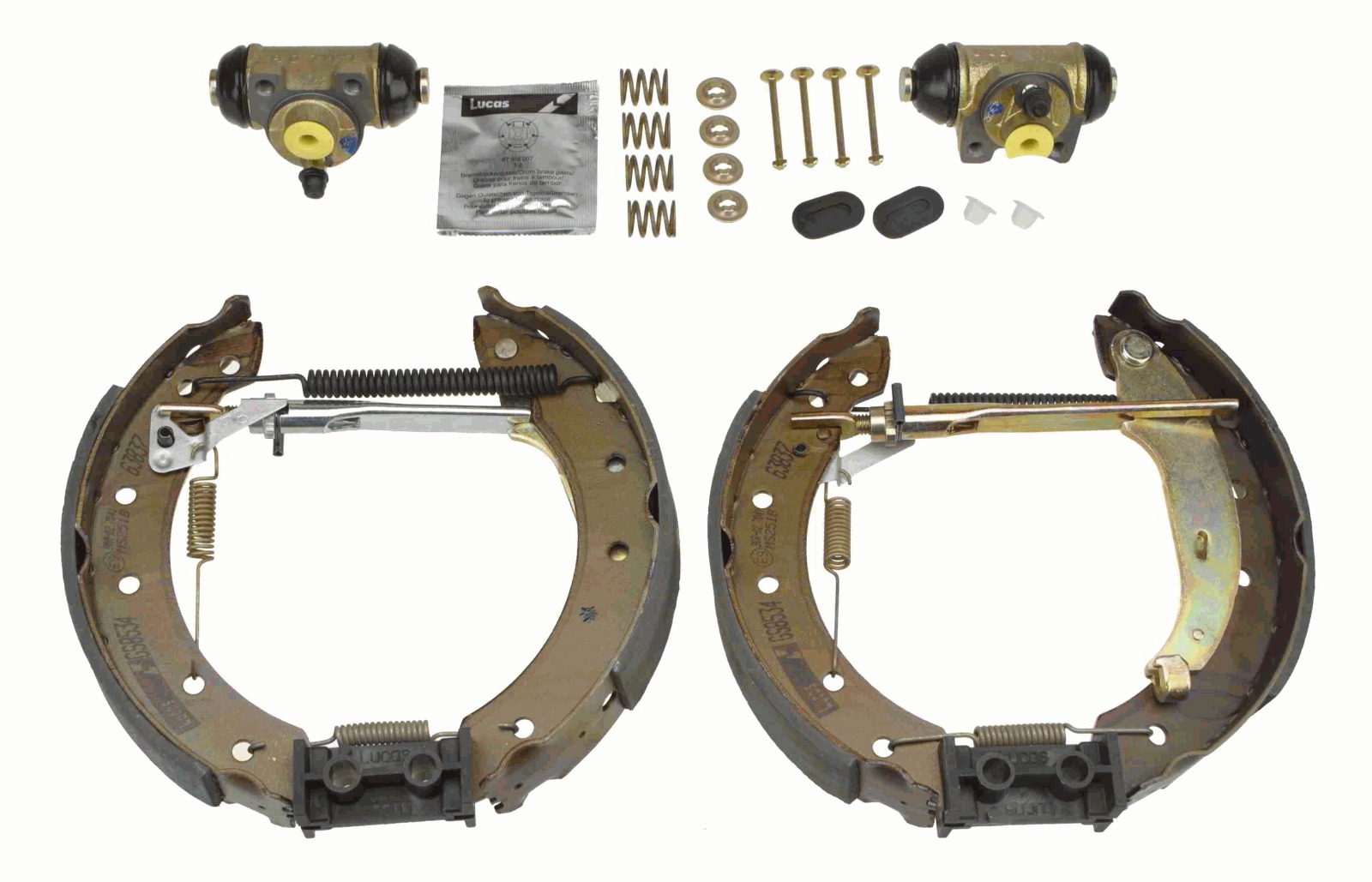 Set saboti frana DACIA LOGAN (LS_) 1.4 MPI LPG (LS0C) Benzina/Autogaz (GPL) 75 cai TRW GSK1058