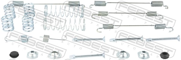 Set accesorii saboti frana parcare DACIA DUSTER (HS_) 1.2 TCe 125 4x4 benzina 125 cai FEBEST 0204-D10R-KIT