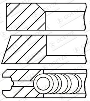 Set segmenti piston DACIA LOGAN (LS_) 1.5 dCi (LS04) diesel 75 cai GOETZE ENGINE 08-123400-30