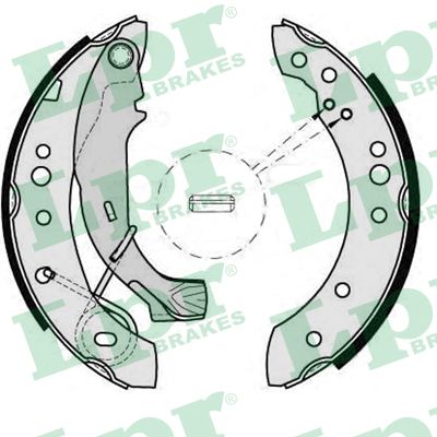 Set saboti frana DACIA LOGAN (LS_) 1.6 16V (LS09, LS0L, LS0M, LS0P, LS0V, LS18, LS1S, LS1V,... benzina 105 cai LPR 08150