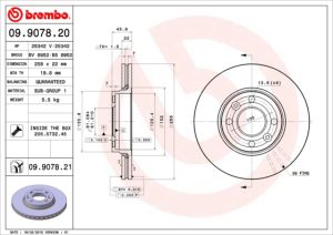 Disc frana DACIA LODGY (JS_) 1.6 LPG (JSNB) Benzina/Autogaz (GPL) 109 cai BREMBO 09.9078.20