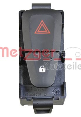 Comutator lumini de avarie DACIA SANDERO II 1.5 dCi 75 / Blue dCi 75 (B8JW, B8M4, B8AH, B8M7, B8M6) diesel 75 cai METZGER 0916593