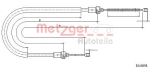 Cablu frana de parcare DACIA LOGAN (LS_) 1.6 16V (LS09, LS0L, LS0M, LS0P, LS0V, LS18, LS1S, LS1V,... benzina 105 cai METZGER 10.6891
