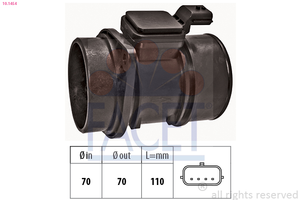 Senzor debit aer DACIA LOGAN MCV (KS_) 1.5 dCi (KS04) diesel 88 cai FACET 10.1454
