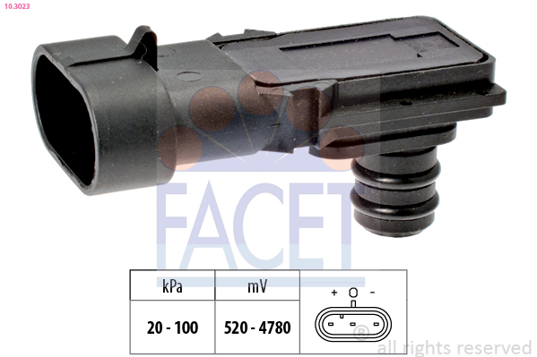 Senzor presiune aer DACIA LOGAN pick-up (US_) 1.6 benzina 87 cai FACET 10.3023