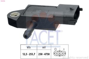 Senzor presiune aer DACIA SANDERO 1.5 dCi diesel 86 cai FACET 10.3122