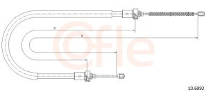 Cablu frana de parcare DACIA LOGAN MCV (KS_) 1.6 16V Hi-Flex Benzina/Etanol 105 cai COFLE 10.6892