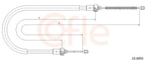Cablu frana de parcare DACIA SANDERO 1.4 MPI LPG Benzina/Autogaz (GPL) 72 cai COFLE 10.6893
