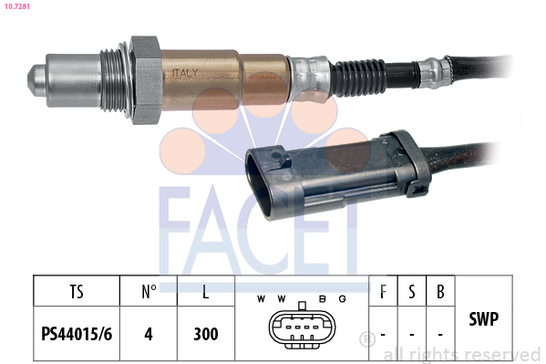 Sonda Lambda DACIA LOGAN MCV (KS_) 1.6 Bifuel Benzina/Autogaz (GPL) 87 cai FACET 10.7281