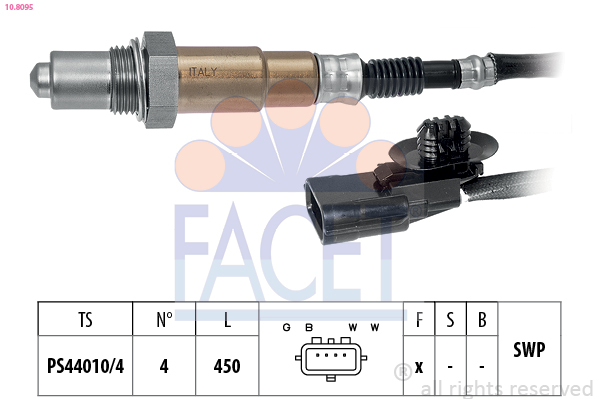 Sonda Lambda DACIA DUSTER Autoutilitara/SUV 1.6 16V benzina 105 cai FACET 10.8095