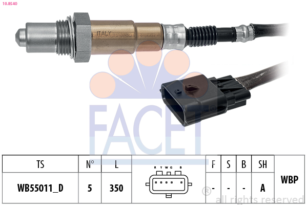 Sonda Lambda DACIA SANDERO II 1.5 dCi diesel 90 cai FACET 10.8540