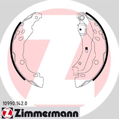 Set saboti frana DACIA SANDERO II 1.2 LPG Benzina/Autogaz (GPL) 75 cai ZIMMERMANN 10990.142.0