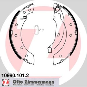 Set saboti frana DACIA SANDERO 1.6 16V Bifuel Benzina/Etanol 105 cai ZIMMERMANN 10990.101.2