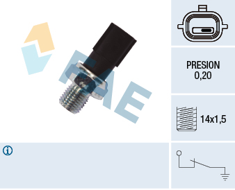 Senzor presiune ulei DACIA SANDERO 1.4 (BS0C, BS0A, BS0G, BS1F, BS0E) benzina 75 cai FAE 12702