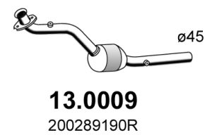Catalizator DACIA SANDERO II 1.2 benzina 75 cai ASSO 13.0009