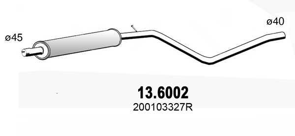 Toba esapamet intermediara DACIA DUSTER Autoutilitara/SUV 1.6 16V Hi-Flex Benzina/Etanol 105 cai ASSO 13.6002