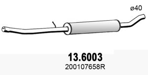 Toba esapamet intermediara DACIA DUSTER Autoutilitara/SUV 1.6 16V 4x4 benzina 105 cai ASSO 13.6003