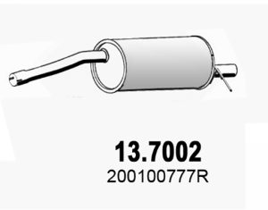 Toba esapament finala DACIA DUSTER (HS_) 1.6 16V benzina 105 cai ASSO 13.7002