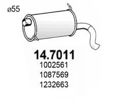 Toba esapament finala DACIA LOGAN MCV (KS_) 1.5 dCi (KS0W) diesel 86 cai ASSO 14.7011