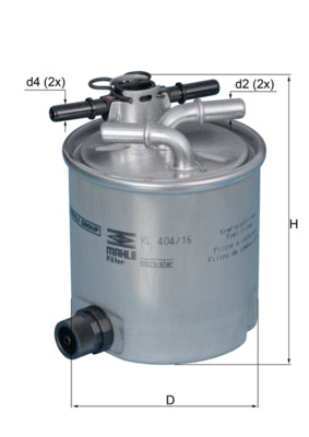 Filtru combustibil DACIA LOGAN (LS_) 1.5 dCi (LS0J, LS0Y) diesel 65 cai MAHLE ORIGINAL KL 404/16
