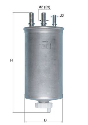Filtru combustibil DACIA LOGAN (LS_) 1.5 dCi (LS04) diesel 88 cai MAHLE ORIGINAL KL 781