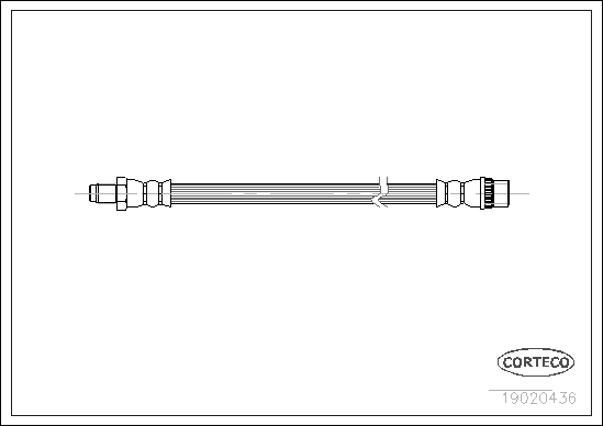 Furtun frana DACIA LOGAN (LS_) 1.6 MPI 85 benzina 84 cai CORTECO 19020436