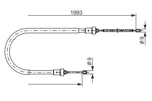 Cablu frana de parcare DACIA LOGAN MCV (KS_) 1.6 16V Hi-Flex Benzina/Etanol 105 cai BOSCH 1 987 482 233