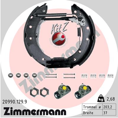 Set saboti frana DACIA LOGAN MCV (KS_) 1.6 (KS0B, KS0D, KS0F) benzina 87 cai ZIMMERMANN 20990.129.9