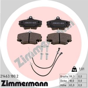 Placute frana DACIA SANDERO 1.4 MPI LPG Benzina/Autogaz (GPL) 72 cai ZIMMERMANN 21463.180.2