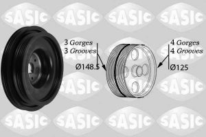 Fulie curea arbore cotit DACIA LOGAN MCV II 1.2 benzina 75 cai SASIC 2154026