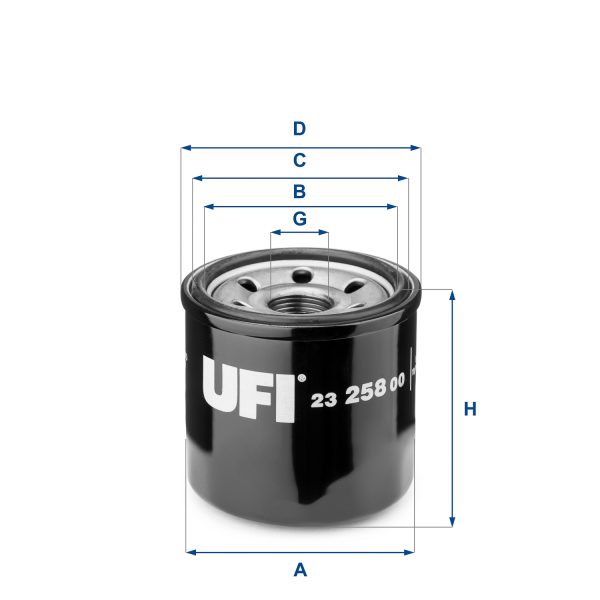Filtru ulei DACIA JOGGER (RK_) 1.6 HYBRID 140 (RKN8) benzina/elector 141 cai UFI 23.258.00