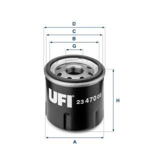 Filtru ulei DACIA LOGAN MCV II 1.2 benzina 75 cai UFI 23.470.00