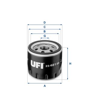Filtru ulei DACIA LOGAN MCV II 1.5 dCi diesel 84 cai UFI 23.481.00