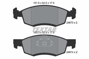Placute frana DACIA LOGAN MCV (KS_) 1.6 16V Hi-Flex Benzina/Etanol 105 cai TEXTAR 2467301