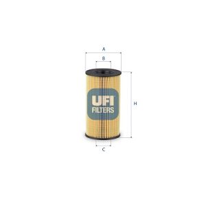 Filtru ulei DACIA LOGAN MCV II 1.5 Blue dCi 95 (K8JL) diesel 95 cai UFI 25.267.00
