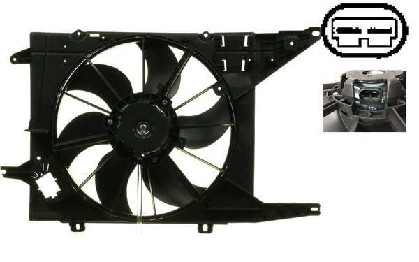 Ventilator radiator DACIA SANDERO 1.4 MPI LPG Benzina/Autogaz (GPL) 72 cai MAHLE ORIGINAL CFF 327 000S