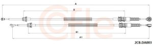 Cablu transmisie manuala DACIA LOGAN MCV (KS_) 1.5 dCi (KS04) diesel 75 cai COFLE 2CB.DA003