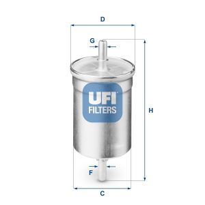 Filtru combustibil DACIA LOGAN MCV II TCe 90 (K8M1, K8MA, K8AC) benzina 90 cai UFI 31.710.00