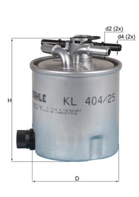 Filtru combustibil DACIA SANDERO 1.6 16V benzina 105 cai MAHLE ORIGINAL KL 404/25