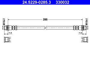 Furtun frana DACIA LOGAN pick-up (US_) 1.4 benzina 75 cai ATE 24.5229-0285.3