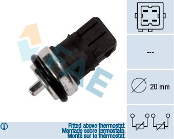 Senzor temperatura lichid de racire DACIA LOGAN (LS_) 1.5 dCi (LS0J, LS0Y) diesel 65 cai FAE 33810