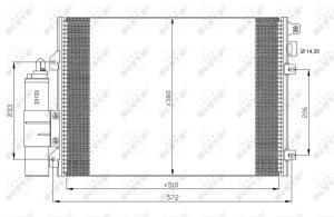 Condensator climatizare DACIA LOGAN MCV (KS_) 1.6 (KS0B, KS0D, KS0F) benzina 87 cai NRF 35771