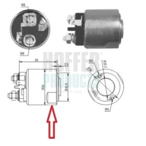 Solenoid electromotor DACIA LOGAN (LS_) 1.6 16V (LS09, LS0L, LS0M, LS0P, LS0V, LS18, LS1S, LS1V,... benzina 105 cai HOFFER 46085