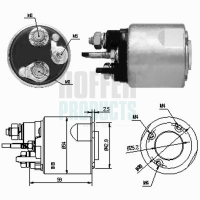 Solenoid electromotor DACIA LOGAN EXPRESS (FS_) 1.5 dCi (FS0W) diesel 86 cai MEAT DORIA 46159