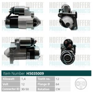 Electromotor DACIA LOGAN (LS_) 1.5 dCi (LS0J, LS0Y) diesel 65 cai HOFFER H5035009