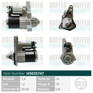Electromotor DACIA LODGY (JS_) 1.6 SCe 100 (JSAV) benzina 102 cai HOFFER H5035747