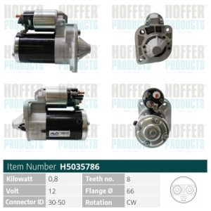 Electromotor DACIA LOGAN (LS_) 1.4 MPI LPG (LS0C) Benzina/Autogaz (GPL) 75 cai HOFFER H5035786