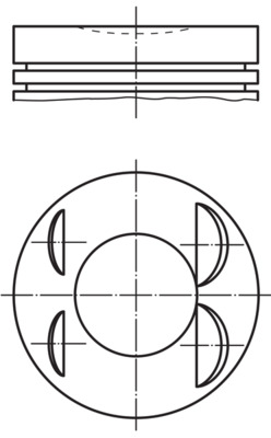 Piston DACIA SANDERO II 1.0 TCe 100 (B8ML) benzina 101 cai MAHLE ORIGINAL 021 PI 00127 000